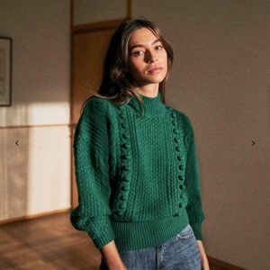 Sezane Amaury Jumper Mint Green Medium